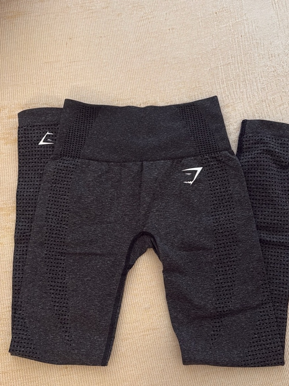 Gymshark Kids Charcoal Seamless High-Rise Leggings